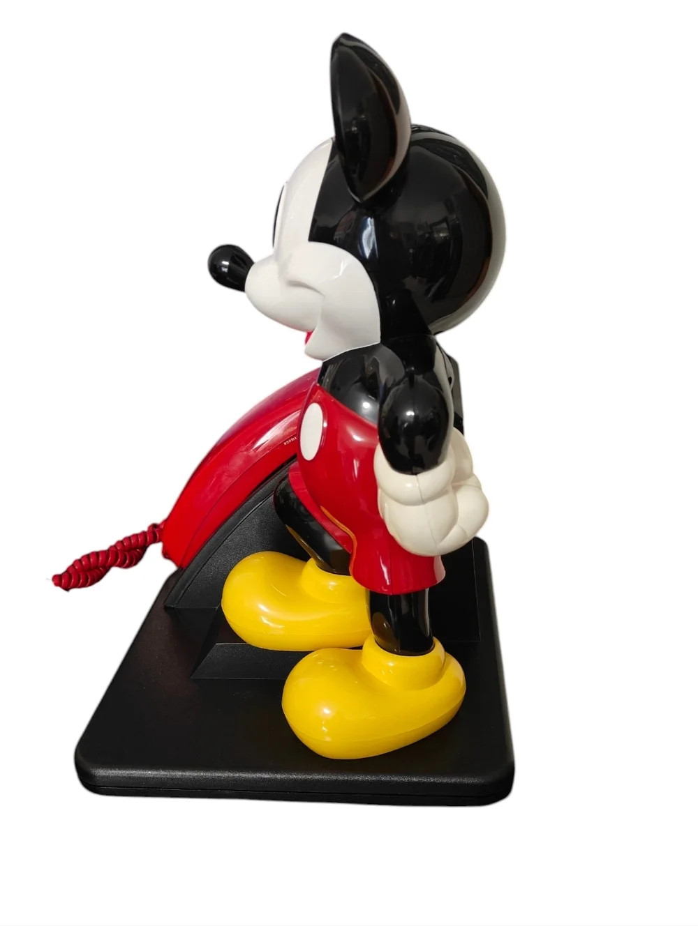 DISNEY VINTAGE 1994 Mickey Mouse Red Corded Telephone - Character Desk Phone